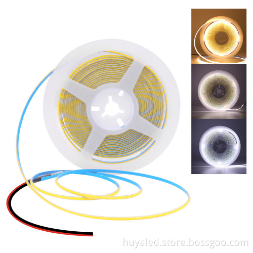 High Density Warm White COB LED Strip 8mm/2.7mm Ultra Thin 12V/24V